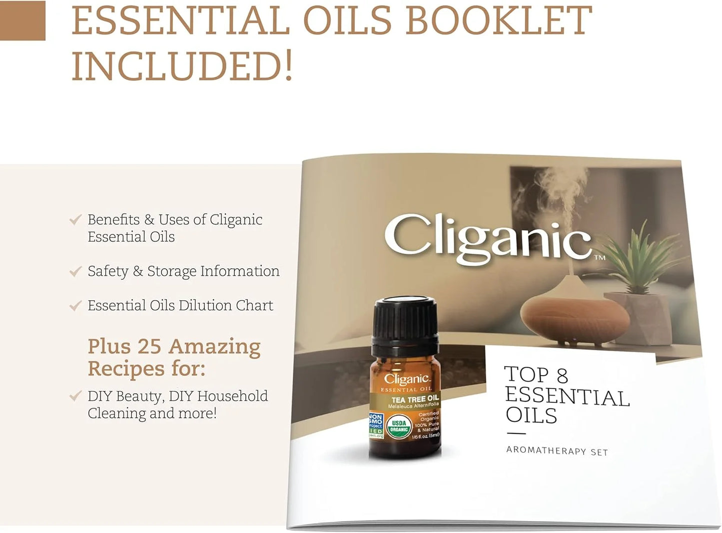 Organic Aromatherapy Set - Top 8 Essential Oils - 8X0.17Oz