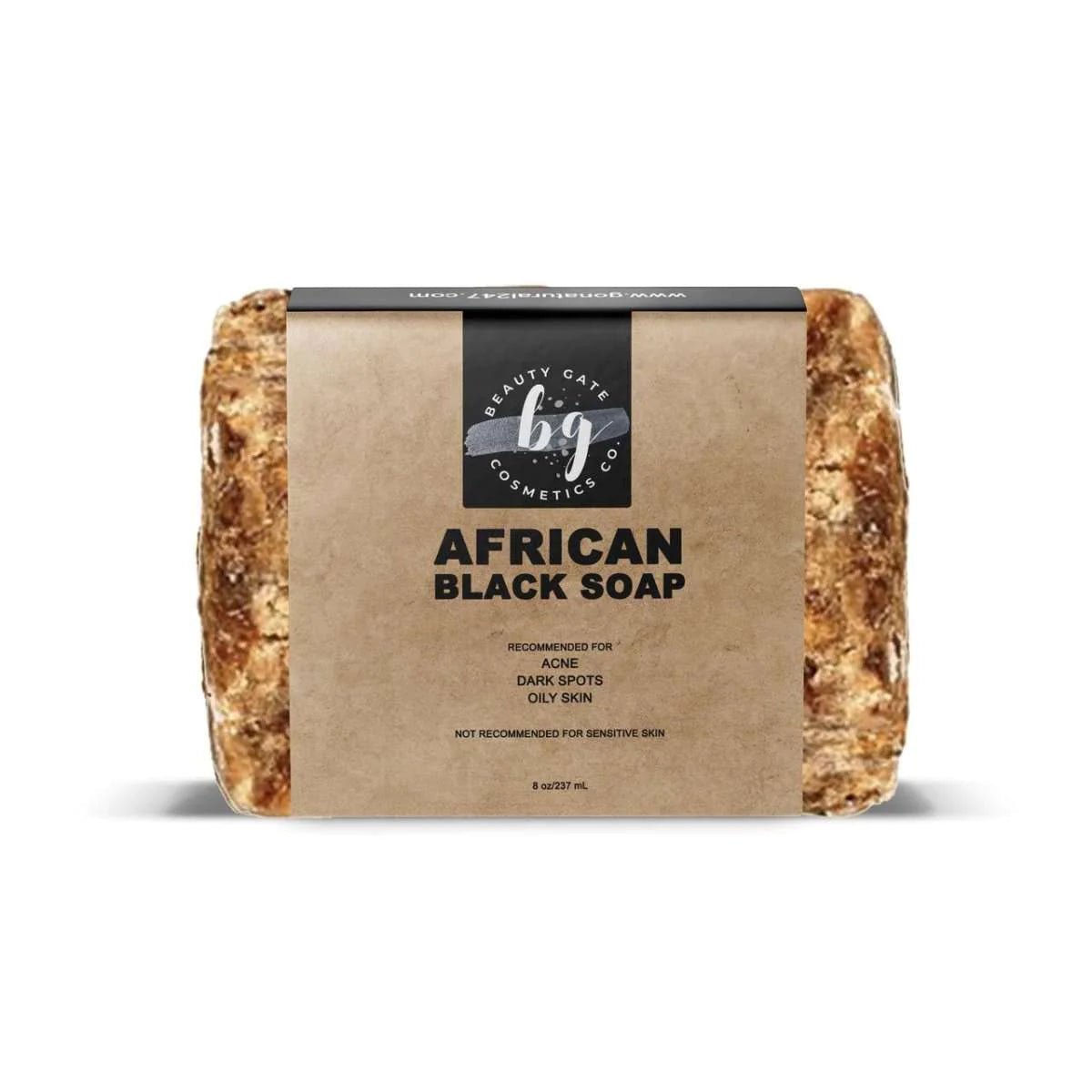 Beauty Gate Raw African Black Soap Bar