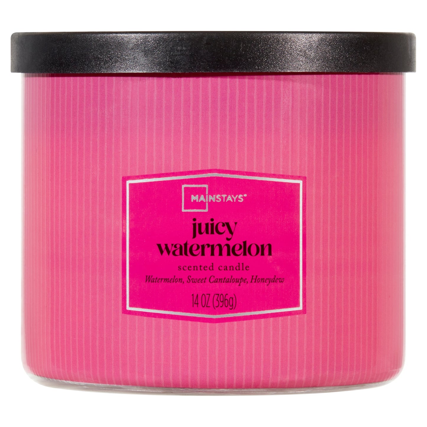 3-Wick Textured Wrapped Juicy Watermelon Scented Candle, 14 Oz