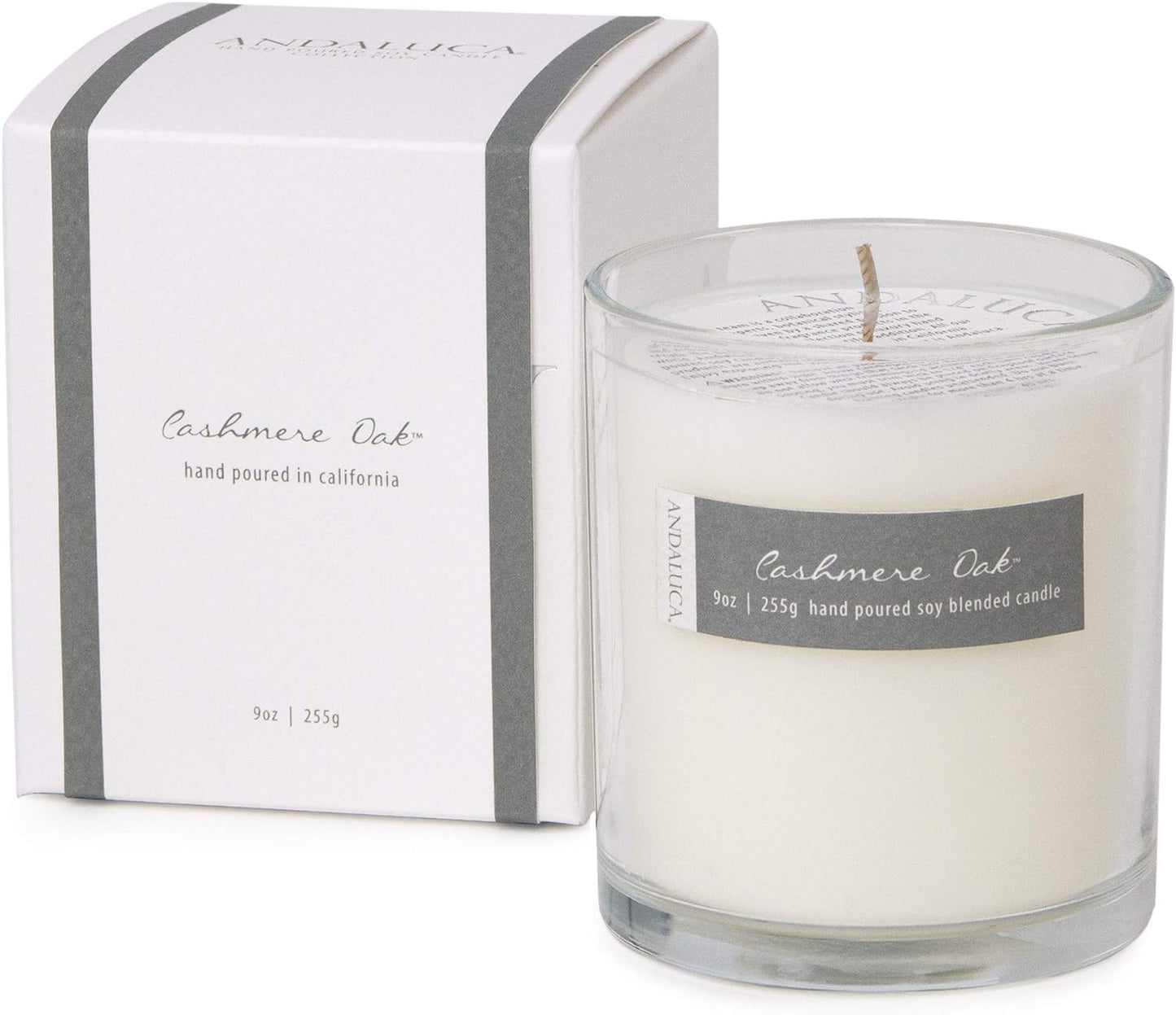 Cashmere Oak Scented Soy 9 Oz Candle | Hand Poured