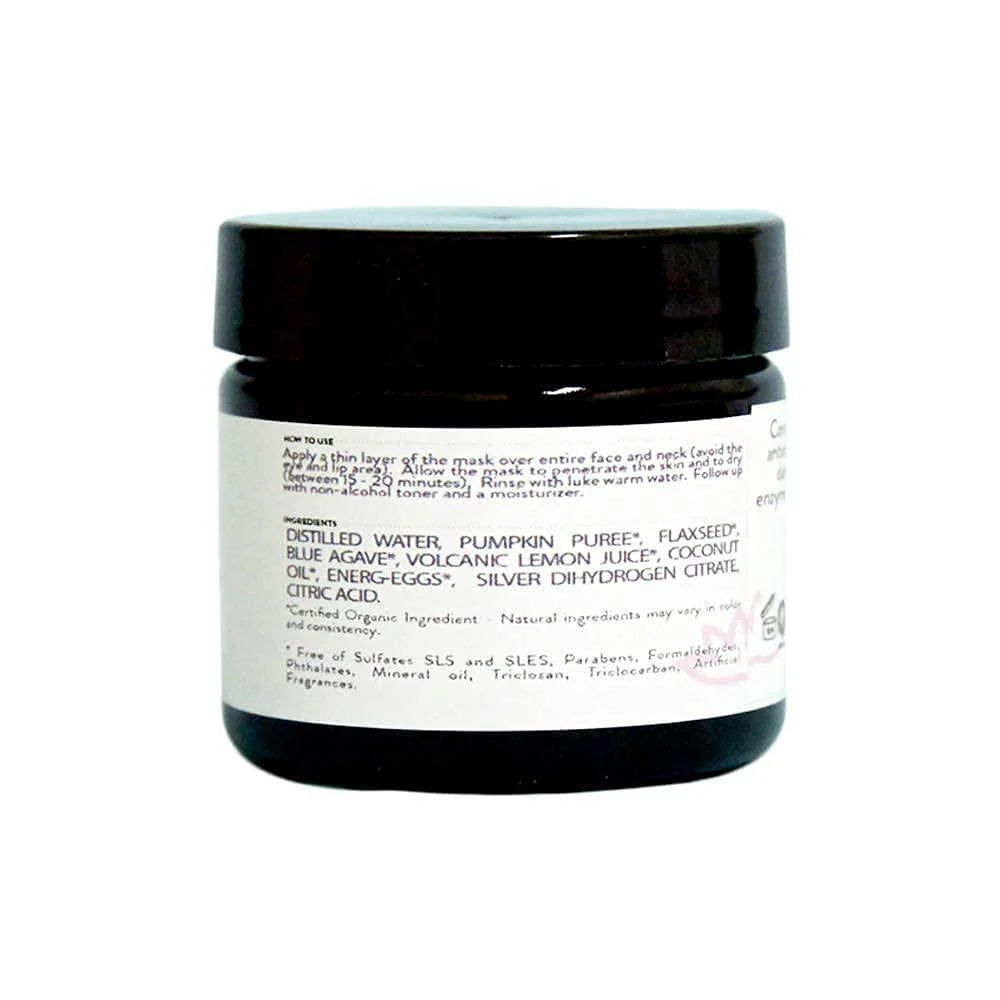 Organic Face Mask to Nourish and Brighten Pumpkin and Flaxseed Vitamin C 2 Oz