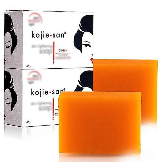 Skincare Facial Brightening Set 2 Bars Kojic Soap, Face Cream & Face Brush for Men & Women