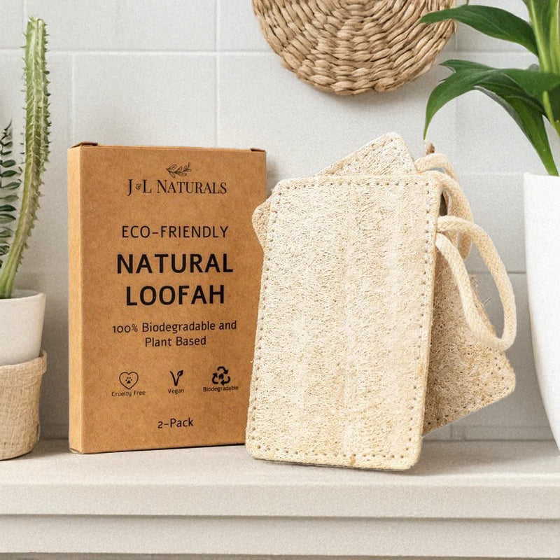 Natural Loofah Pad 2-Pack