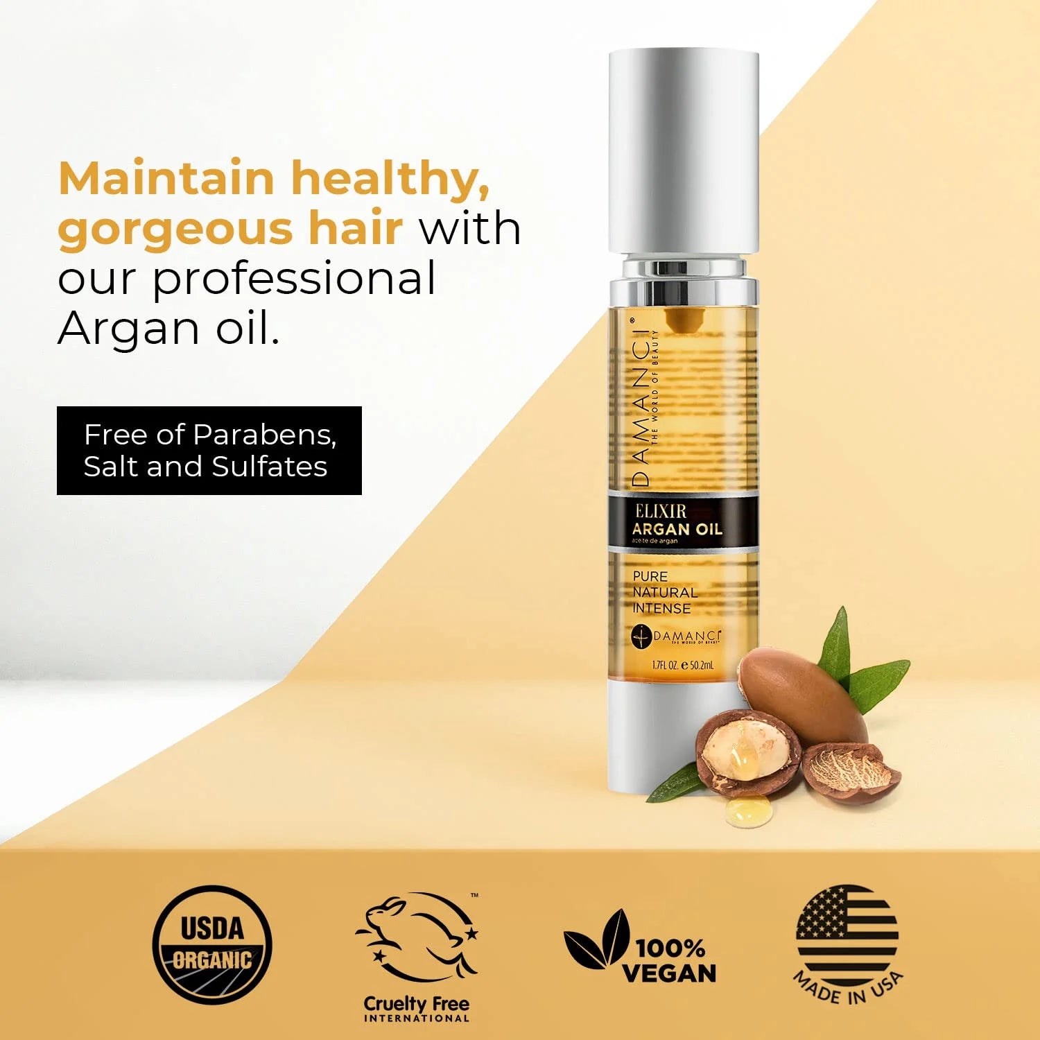 Damanci, Elixir Argan Oil (Liquid Gold)